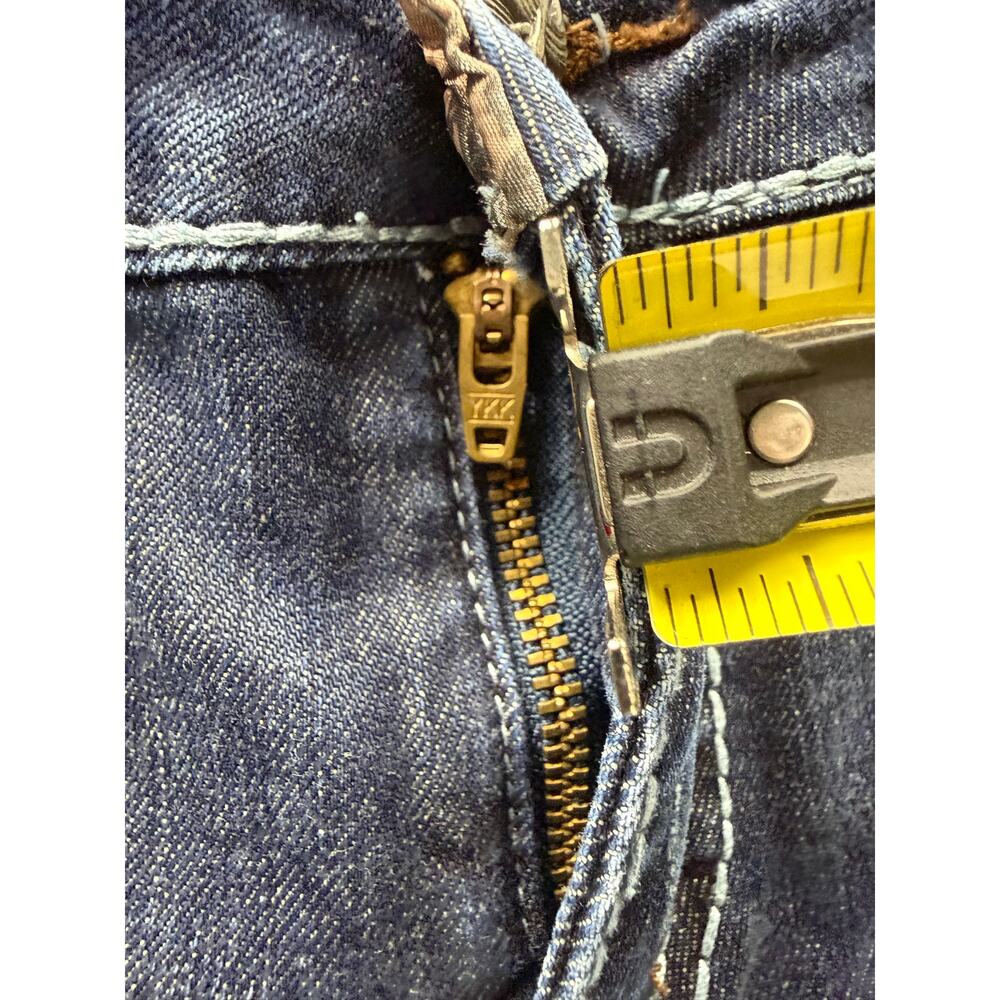 Adiktd Jeans Womens 8 W30 L35 Bootcut Dark Wash Fleur De Lis Studded Y2K Western - Picture 14 of 16
